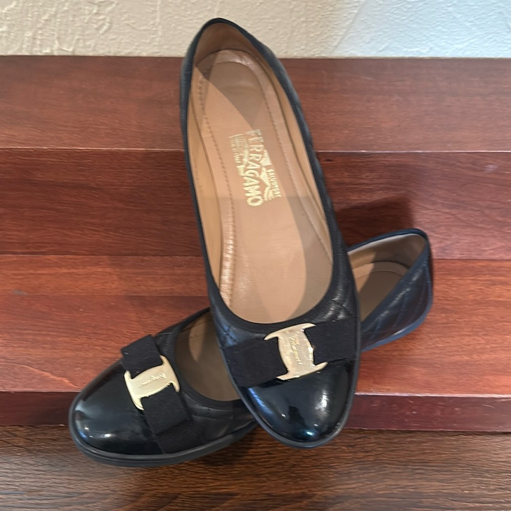 Salvatore Ferragamo Varina Quilted leather Ballet Flats